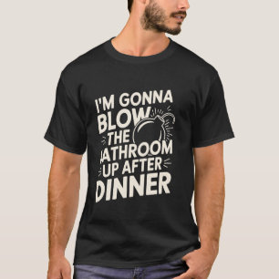 Ich werde das Badezimmer nach dem Abendessen in di T-Shirt
