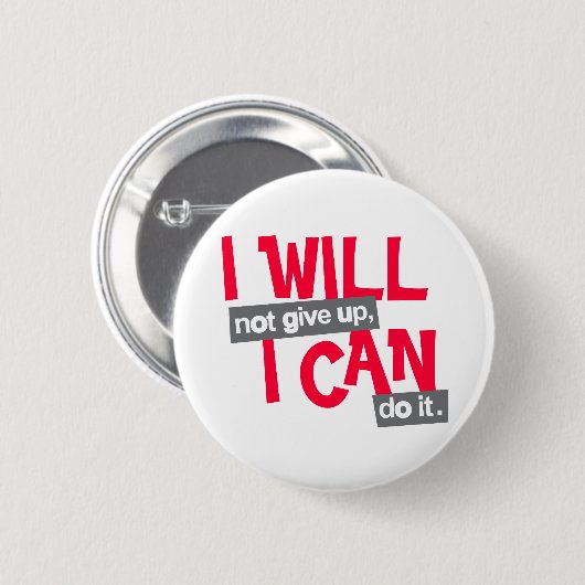 Ich werde das Knopfdruck-Abzeichen nicht in rot-we Button (Vorne & Hinten)