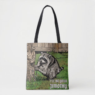 Ich werde dein Jimothy Pop-Art-Waschbär sein Tasche
