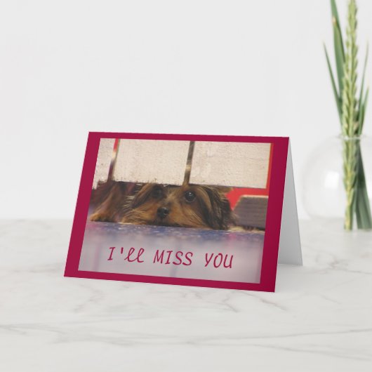 Ich werde deine Karte vermissen (Vorderseite)