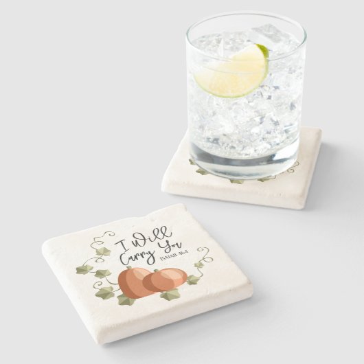 Ich werde deine Tasse tragen Steinuntersetzer (Seitenansicht)