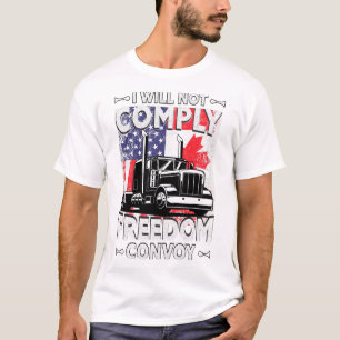Ich werde den Freedom Convoy USA Kanada Flaggen ni T-Shirt