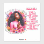 Ich werde den Herrn segnen! Aufkleber (Blatt)