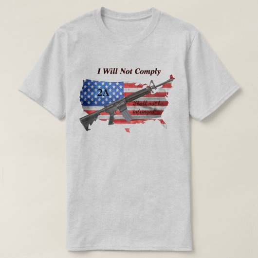Ich werde den zweiten Änderungsantrag der US-Flagg T-Shirt (Design vorne)