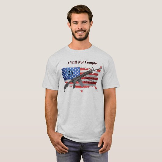 Ich werde den zweiten Änderungsantrag der US-Flagg T-Shirt (Vorne ganz)