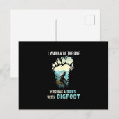 Ich werde derjenige sein, der ein Bier mit Bigfoot Ankündigungspostkarte (Vorne/Hinten)