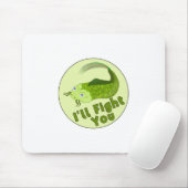 Ich werde dich beim Funny Fishing bekämpfen Mousepad (Mit Mouse)