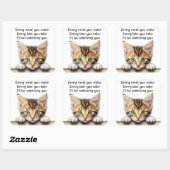 Ich werde dich beobachten quadratischer aufkleber (Blatt)