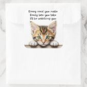 Ich werde dich beobachten quadratischer aufkleber (Tasche)