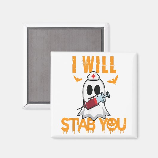 Ich werde dich erstab dich Funny Ghost Nurse Hallo Magnet (Vorderseite/Rückseite)