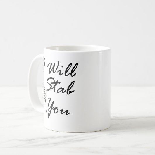 Ich werde dich ersticken | Funny Injection Quotes Kaffeetasse (Vorderseite Links)