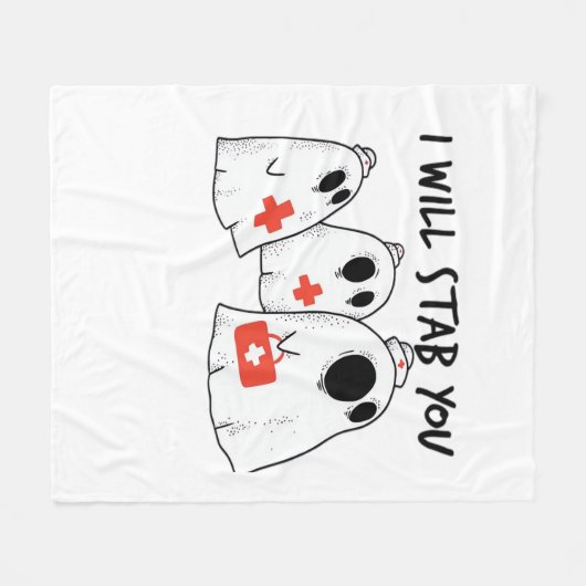 Ich werde dich ersticken Ghost Nurse Funny RN Hall Fleecedecke (Vorderseite (Horizontal))