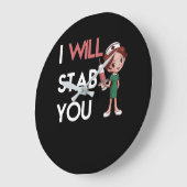 Ich werde dich ersticken große wanduhr (Winkel)