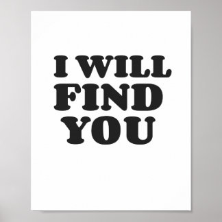 ICH WERDE DICH FINDEN POSTER