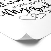 Ich werde dich für immer Poster Liebe geben (Ecke)