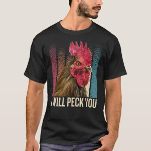 Ich werde dich hacken, Hahn Vintage antisoziale Pe T-Shirt