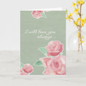 Ich werde dich immer Liebe geben, Hospiz Karte (Gelbe Blume)