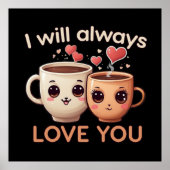 Ich werde dich immer Liebe geben, Niedliche Teebec Poster (Vorne)