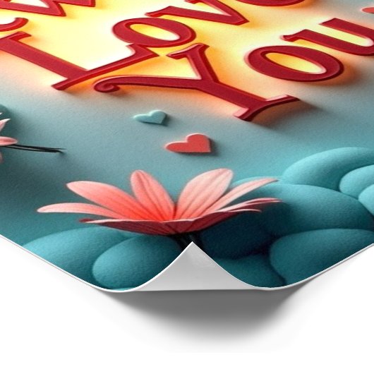 Ich werde dich immer Liebe geben Poster (Ecke)