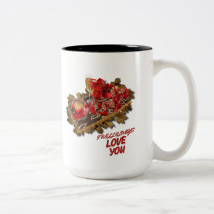 Ich werde dich immer Liebe geben Zweifarbige Tasse