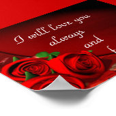 Ich werde dich immer und für immer Liebe geben Poster (Ecke)