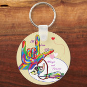 Ich werde dich immer und für immer Liebe geben Schlüsselanhänger (Vorderseite)