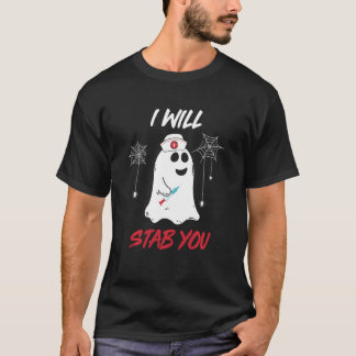 Ich werde dich in der Nurse Ghost Funny Halloween  T-Shirt