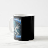 Ich werde dich lustig beschnüffeln Alpha Wolf Meme Kaffeetasse (Vorderseite Links)