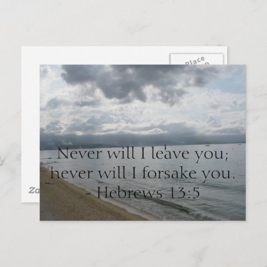 Ich werde dich nie verlassen haben; Ich werde dich Postkarte (Vorne/Hinten)