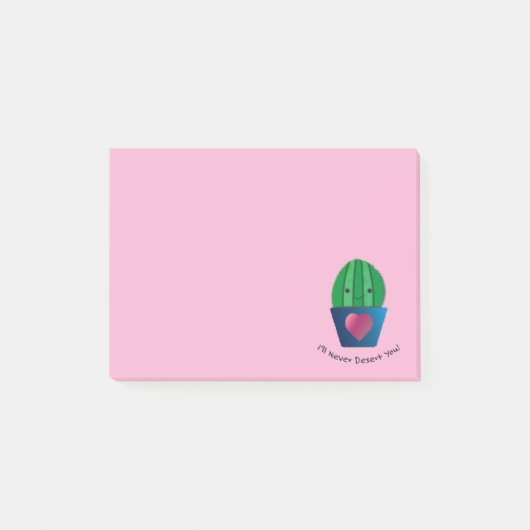 Ich werde dich niemals kaktisch verdauen post-it klebezettel (Vorderseite)