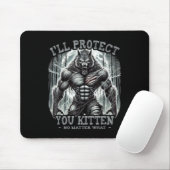 Ich werde dich schützen Kitten Alpha Wolf Funny Gr Mousepad (Mit Mouse)