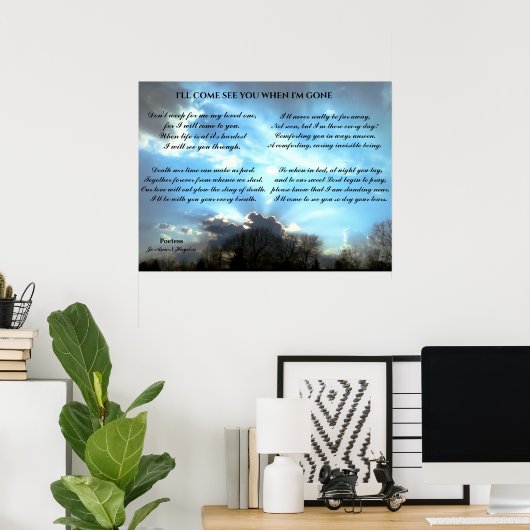 ICH WERDE DICH SEHEN, WENN ICH EIN Poster GEHT (Heimbüro)