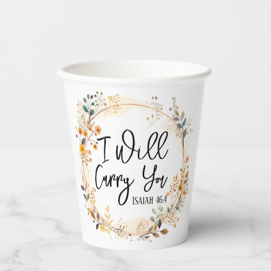 Ich werde dich tragen pappbecher (Vorderseite)