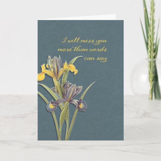 Ich werde dich vermissen, Hospiz, den letzten Absc Karte (Vorderseite)