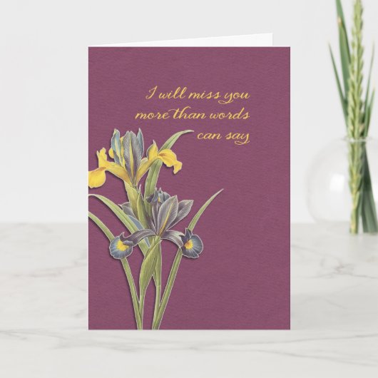 Ich werde dich vermissen, Hospiz, den letzten Absc Karte (Vorderseite)