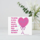 Ich werde dich vermissen postkarte (Stehend Vorderseite)