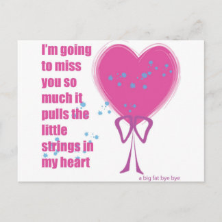 Ich werde dich vermissen postkarte