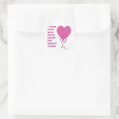 Ich werde dich vermissen runder aufkleber (Tasche)