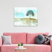 Ich werde die Abstrakte Landschaft einsamen Baumku Leinwanddruck (Insitu (Wohnzimmer))