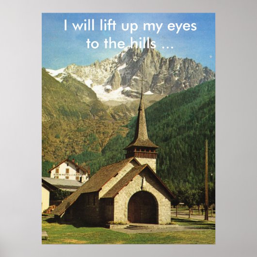 Ich werde die Augen zu den Hügeln hochheben Poster (Vorne)