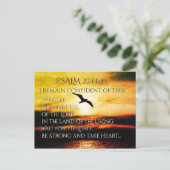 Ich werde die Güte des Herrn Psalm 27:13-14 sehen Postkarte (Stehend Vorderseite)