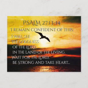 Ich werde die Güte des Herrn Psalm 27:13-14 sehen Postkarte