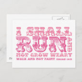 Ich werde die Typografie laufen lassen und nicht e Postkarte (Vorne/Hinten)