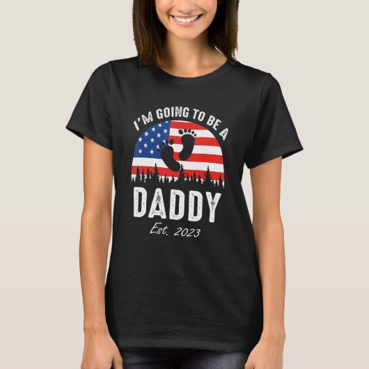 Ich werde die US-Flagge für Papa seit 2023 führen T-Shirt (Vorderseite)