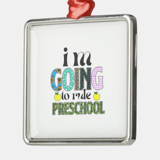 Ich werde die Vorschule regeln Ornament Aus Metall (Links)