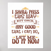 Ich werde dieses eine, aber einmal - Motivieren In Poster (Vorne)