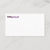 Ich werde dir aus meinem Leben helfen Visitenkarte (Rückseite)