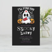 Ich werde dir das Halloween-Party der Geisterkrank Einladung (Stehend Vorderseite)