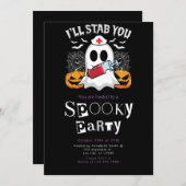 Ich werde dir das Halloween-Party der Geisterkrank Einladung (Vorne/Hinten)