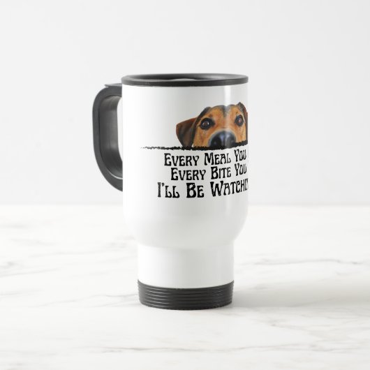 Ich werde dir den lustigen Dog Tumbler beobachten Reisebecher (Vorderseite Links)